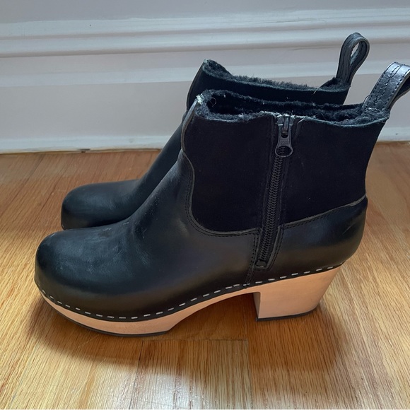 Swedish Hasbeens Shoes Swedish Hasbeens Shearling Clog Ankle Boots
